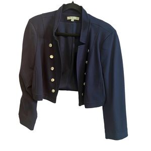 Military Cropped Short Jacket - Lined